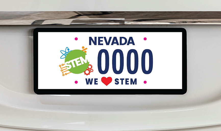 NV STEM Hub license plate